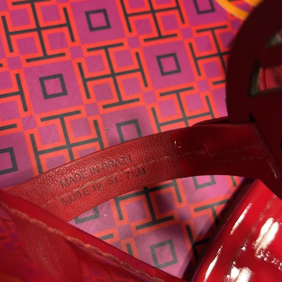 Tory Burch ruby red rainbow millers - Picture 6 of 7